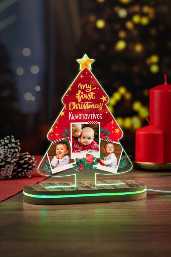Χριστουγεννιάτικο Δεντράκι Φωτιστικό LED My First Christmas