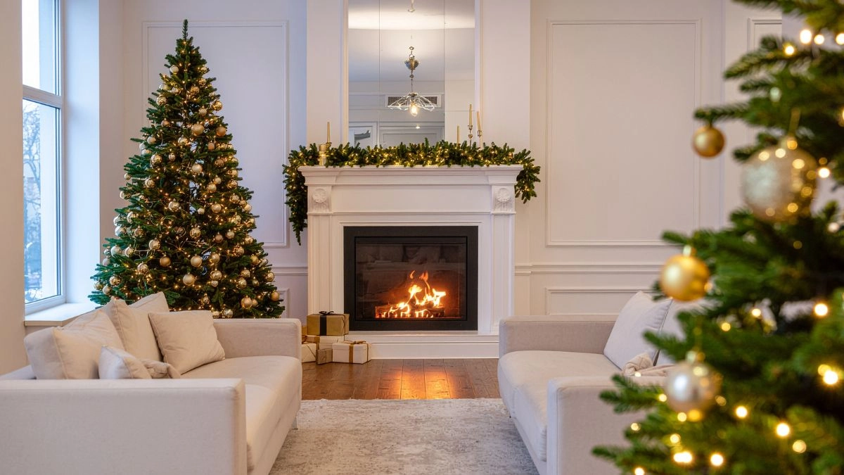 xristougeniatiko saloni Χριστουγεννιάτικη διακόσμηση σαλονιού