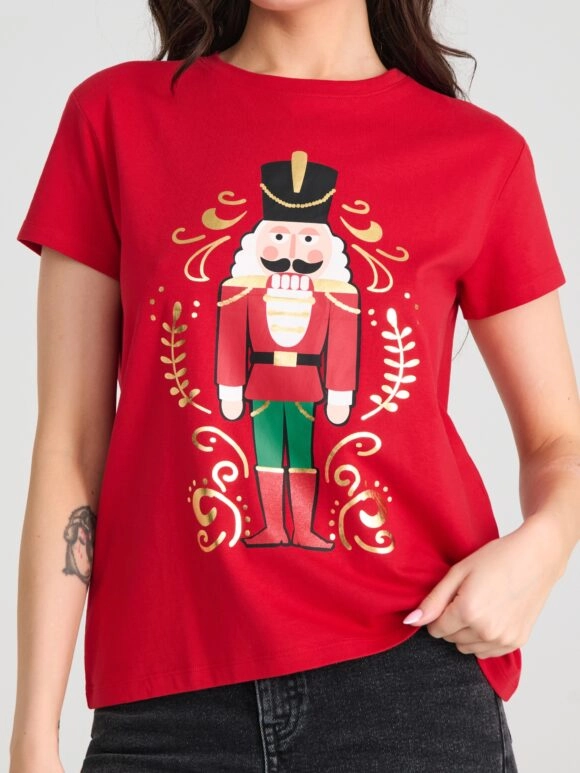 Χριστουγεννιάτικο T-Shirt Καρυοθράυστης Κόκκινο