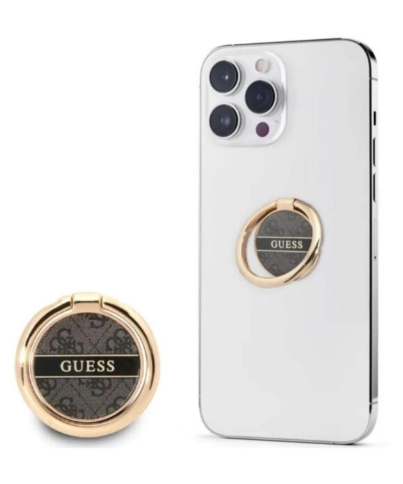 Ring Holder Guess για Smartphone 4G σε Ροζ Χρυσό