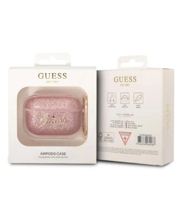 Θήκη Προστασίας Glitter Flakes για Apple Airpods Pro Ροζ