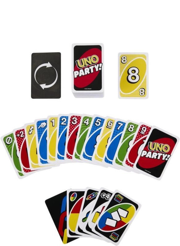 Παιχνίδι με κάρτες Uno Party 7+ Ετών Mattel