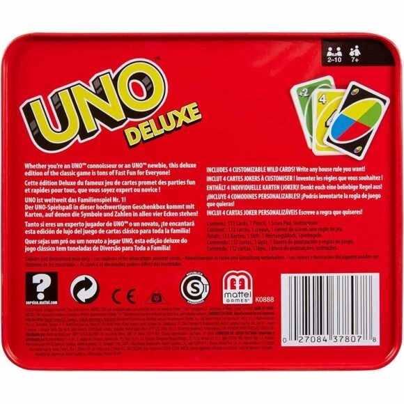 Παιχνίδι με κάρτες Uno Deluxe 7+ Ετών Mattel