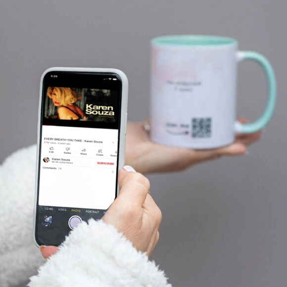 Κούπα για Ερωτευμένους MyMusicCode Λευκό