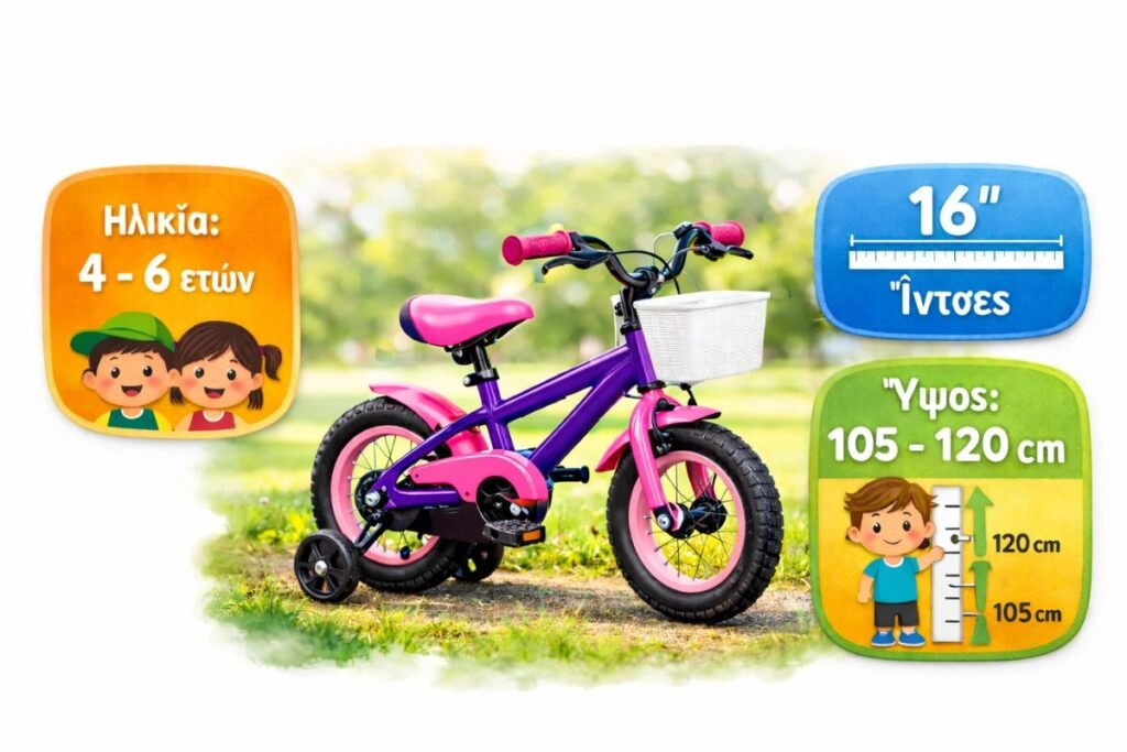 Τα καλύτερα παιδικά ποδήλατα 16 Ιντσών