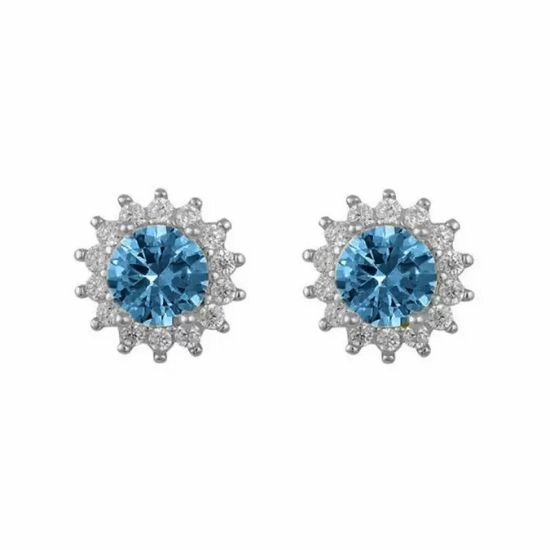 Σκουλαρίκια ροζέτα με ζιργκόν