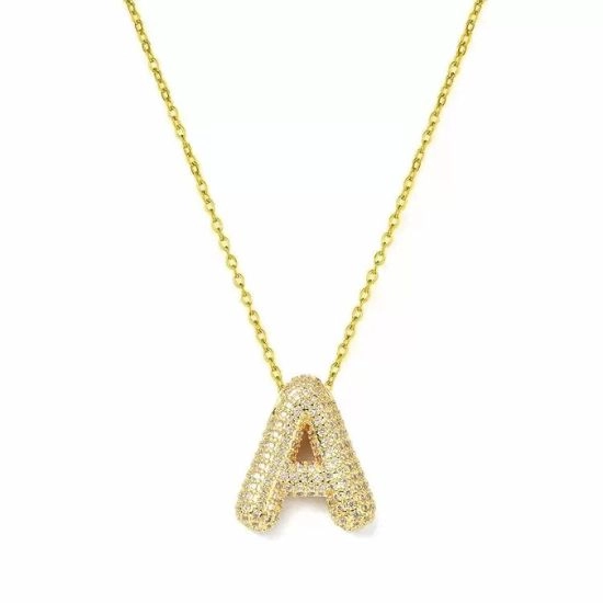 Κολιέ με λατινικό μονόγραμμα Crystal Balloon