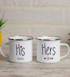 Σετ Κούπες για ζευγάρια Eμαγιέ His & Her