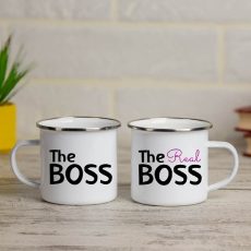 Σετ Κούπες για ζευγάρια Eμαγιέ The Real Boss