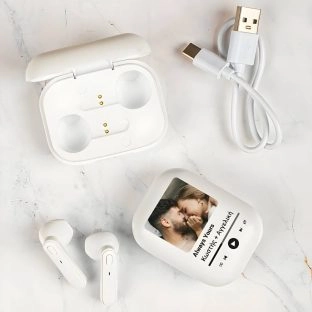 Προσωποποιημένα Ακουστικά Handsfree με Θήκη Φόρτισης