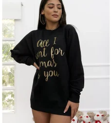 Χριστουγεννιάτικο Φούτερ All I Want For Xmas Μαύρο