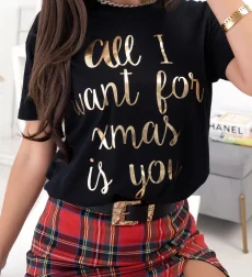 Χριστουγεννιάτικη Μπλούζα All I Want For Xmas Μαύρο