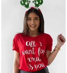 Χριστουγεννιάτικη Μπλούζα All I Want For Xmas Κόκκινο