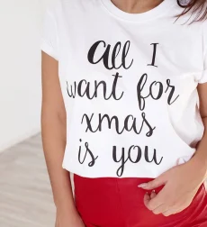 Χριστουγεννιάτικη Μπλούζα All I Want For Xmas Λευκό