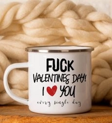 Κούπα Αγίου Βαλεντίνου Eμαγιέ Fuck Valentine