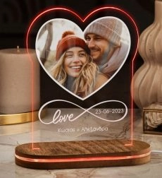 Φωτιστικό LED Επιτραπέζιο Infinity Love Προσωποποιημένο