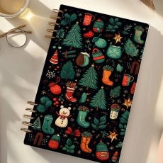 Ημερολόγιο Ατζέντα με ξύλινο εξώφυλλο Christmas