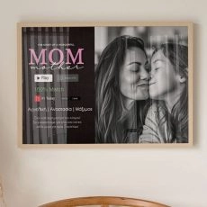 Ξύλινη Κορνίζα με Premium Εκτύπωση Mom Story