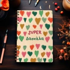 Ξύλινη Ατζέντα “Super Δασκάλα”