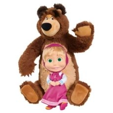 Masha & The Bear Σετ Λούτρινη Αρκούδα και Κούκλα 3+ Ετών