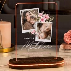 Φωτιστικό Led Προσωποποιημένο για μαμά Polaroid Flower