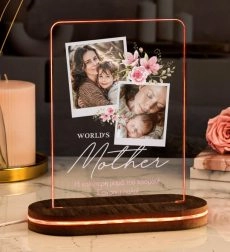 Φωτιστικό Led Προσωποποιημένο για μαμά Polaroid Flower