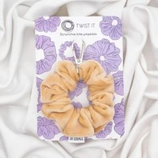 Xειροποίητο Scrunchie Bite Μπρελόκ Hazelnut Καφέ