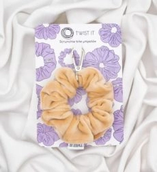 Xειροποίητο Scrunchie Bite Μπρελόκ Hazelnut Καφέ