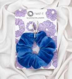 Xειροποίητο Scrunchie Bite Μπρελόκ Skyline Μπλε