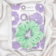 Xειροποίητο Scrunchie Bite Μπρελόκ Mint Πράσινο
