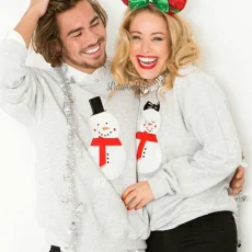 Χριστουγεννιάτικo Φούτερ Σετ για Ζευγάρι Mr & Mrs Snowman