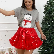 Χριστουγεννιάτικη Μπλούζα Mrs. Snowman Γκρι