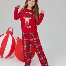 Χριστουγεννιάτικες Πιτζάμες Holly Jolly Κορίτσι 2-10 ετών