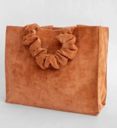 Χειροποίητη Τσάντα χειρός Scrunchie Twist it Καφέ