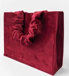 Χειροποίητη Τσάντα χειρός Scrunchie Twist it Κόκκινη