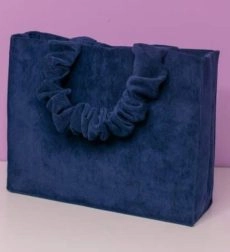 Χειροποίητη Τσάντα χειρός Scrunchie Twist it Μπλέ