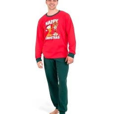 Πιτζάμες Χριστουγεννιάτικες Ανδρικές Happy Christmas Κόκκινο
