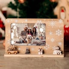 Χριστουγεννιάτικη Ξύλινη κορνίζα Christmas Day