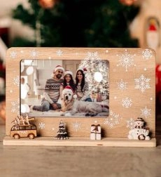 Χριστουγεννιάτικη Ξύλινη κορνίζα Christmas Day