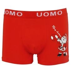 Χριστουγεννιάτικο Ανδρικό Boxer Άγιος Βασίλης Κόκκινο