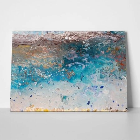Πινακας σε καμβά ABSTRACT SEA WAVES - Παραλιες Sticky 1