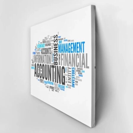 Πινακας σε καμβά ACCOUNTING TYPOGRAPHY - Οικονομια και Επιχειρηματικοτητα Sticky 3