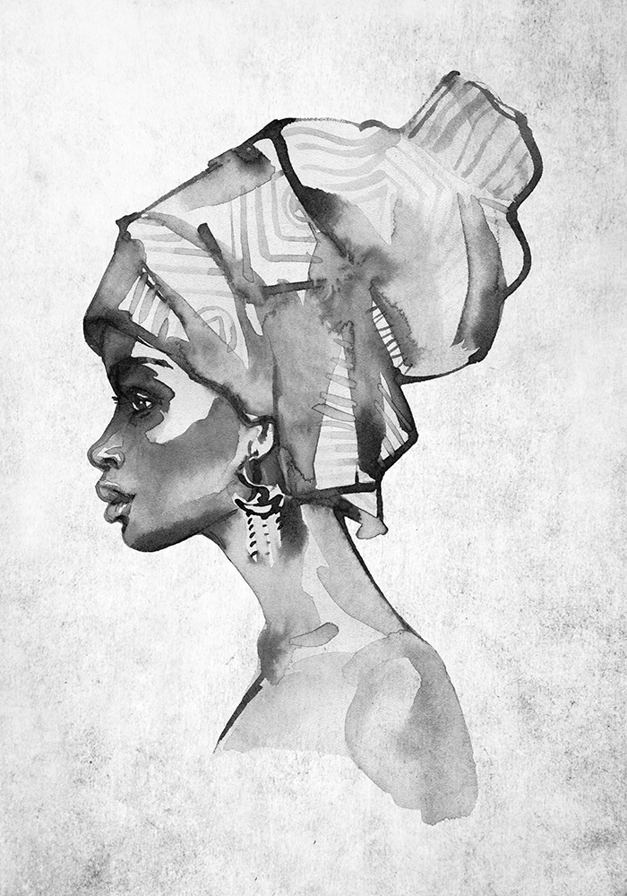 Πινακας σε καμβά AFRICAN WOMAN PROFILE