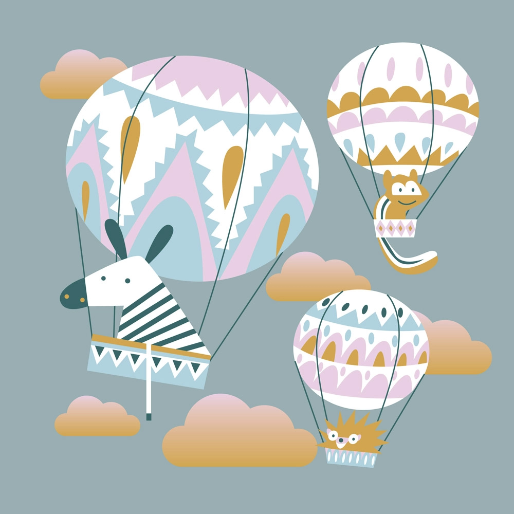 Πίνακας ANIMALS AND BALLOONS