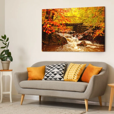 Πινακας σε καμβά AUTUMN RIVER