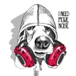 Πίνακας σε καμβά BASSET HOUND DOG HOOD