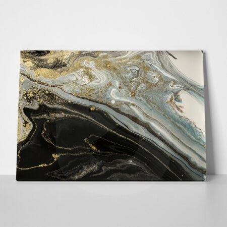 Πινακας σε καμβά BLACK AND GOLD ABSTRACT - Αφηρημενα και Abstract Sticky 1