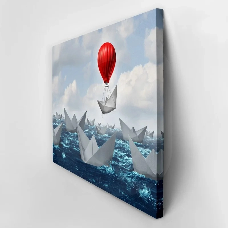 Πινακας σε καμβά BOAT RISING SYMBOLIC
