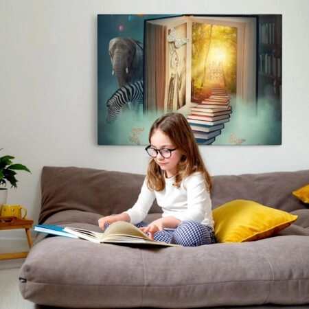 Πινακας σε καμβά BOOK LAND
