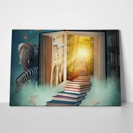 Πινακας σε καμβά BOOK LAND - Παιδικοι και set Sticky 1